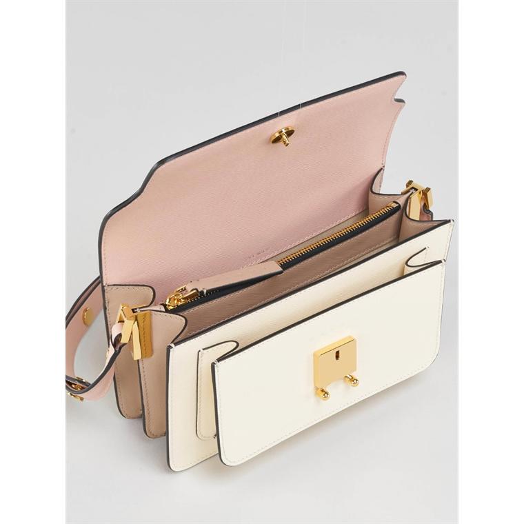  MARNI Trunk Bag EW, Camella/Talc/Natural